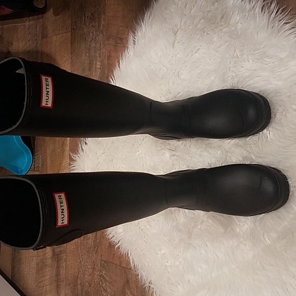 Hunter Shoes - Hunter matte black tall rain boots